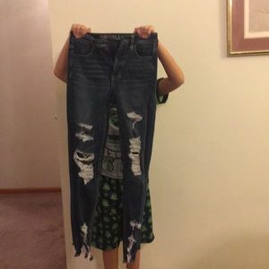 American Eagle distressed jeggings.